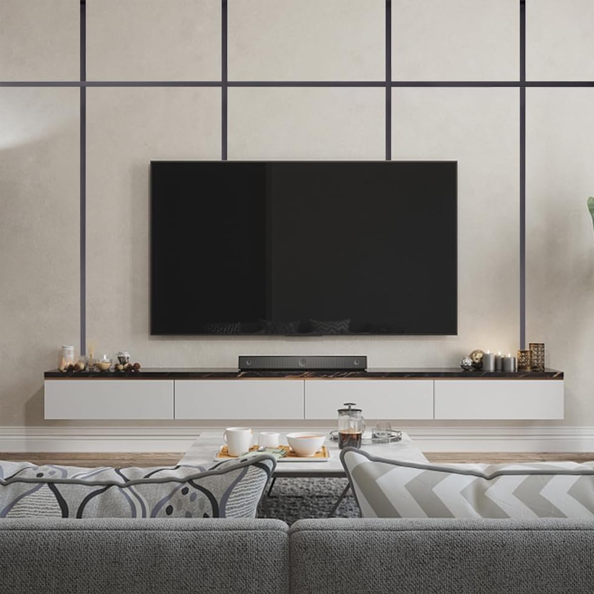 HASTHIP 16.4ft Black Metal Trim Wall Strip, 201 Stainless Steel Self Adhesive Peel and Stick Wall Trim Metalized Mirror-Like Finish for Wall Ceiling Floor Cabinet Tile Edge Moulding (Black) HASTHIP 16.4ft Black Metal Trim Wall Strip, 201 Stainless Steel Self Adhesive Peel and Stick Wall Trim Metalized Mirror-Like Finish for Wall Ceiling Floor Cabinet Tile Edge Moulding (Black)
